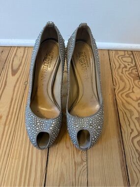 Vintage Alexander McQueen  Crystal Peep-Toe Pumps